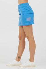 Vintage Havana All Bottoms | Women Azure Blue Fleece Cargo Skirt W/ Print Azure Blue