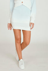 Vintage Havana All Bottoms | Women Blue With Soft White Bleach Pointelle Fitted Skirt Blue/white