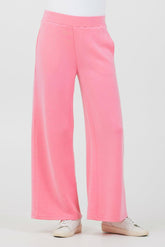 Vintage Havana All Bottoms | Women Coastal Coral Cloud Fleece Flare Pants Coastal Coral