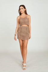 Vintage Havana All Bottoms | Women Cocoa Circle Crochet Skirt Cocoa