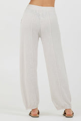 Vintage Havana All Bottoms | Women Coconut Relaxed Rib Knit Pants Coconut