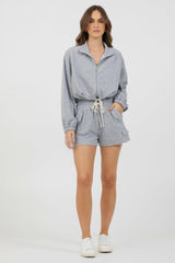 Vintage Havana All Bottoms | Women Heather Grey Bounded Textured Jersey Shorts Heather Grey