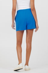 Vintage Havana All Bottoms | Women Royal Blue W/ Pink Puff "Good Vibes" Surf Wash Shorts Royal Blue