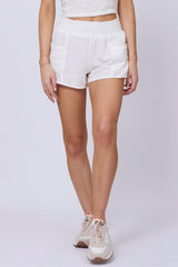 Vintage Havana All Bottoms | Women Washed White Gauze Shorts Washed White