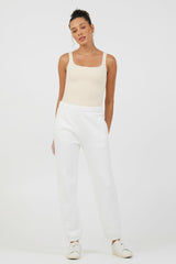 Vintage Havana All Bottoms | Women White Essentials Fleece Joggers White