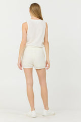 Vintage Havana All Bottoms | Women White Open Crochet Shorts White