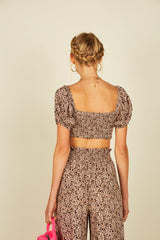 Vintage Havana Casual Tops | Women Pink Mini Leopard Crop Top Pink Leopard