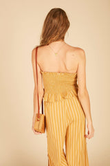 Vintage Havana Casual Tops | Women Smocked Button Tube Top