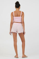Vintage Havana Casual Tops | Women Washed Pink Gauze Cropped Tank Washed Pink