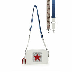Vintage Havana Crossbody | Women LEGEND 6 BAG - WHITE RED