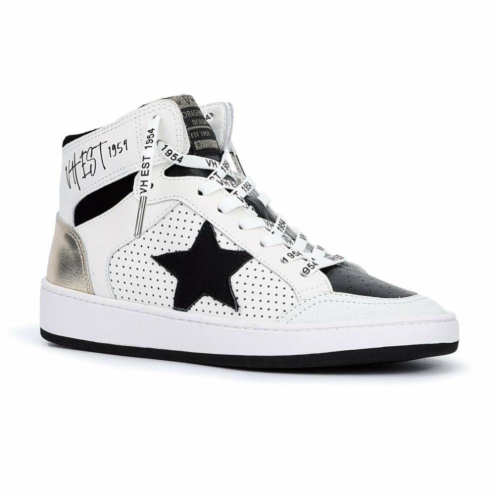 Vintage Havana High Tops | Women Dream 8- Black White Multi With Inside Zipper Black White Multi