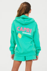 Vintage Havana Hoodies | Women Surf Green Oversized Capri Zip Up Hoodie Surf Green
