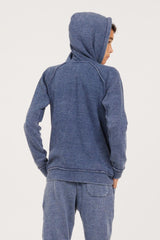 Vintage Havana Hoodies | Women Unisex Burnout Full Zip Hoodie Deep Navy