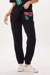 Vintage Havana Joggers | Women Black Tulum Jet Setter Surf Wash Jogger Black