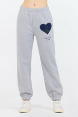Vintage Havana Joggers | Women Heather Grey Essential Fleece Jogger W/ Self Love Club Jogger Heather Grey