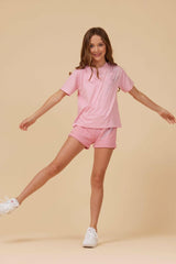 Vintage Havana Kids Bottoms | Women Bright Pink Studded Short Pink