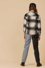 Vintage Havana Kids Tops | Women FLANNEL SHACKET- BLACK Grey
