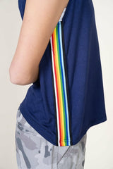 Vintage Havana Kids Tops | Women HEART AND STRIPES TANK Blue