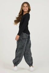 Vintage Havana Kids Tops | Women Kids Black Boatneck Ribbed Tee Black