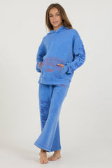 Vintage Havana Kids Tops | Women Kids Cobalt Hi-Lo Off The Shoulder Hoody Cobalt