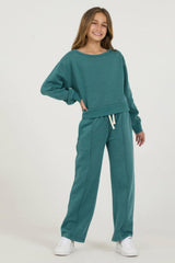 Vintage Havana Kids Tops | Women Kids Teal Off Shoulder Teal