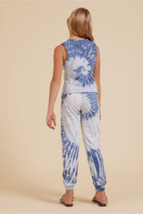 Vintage Havana Kids Tops | Women Ocean Water Tie Dye Tie Front Tank Ocean Water Tie Dye