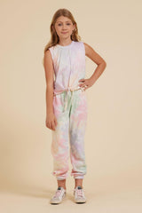 Vintage Havana Kids Tops | Women Tropical Summer Tie Dye Tie Front Tank Tropic Summer