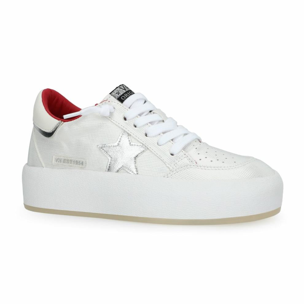 Vintage Havana Low Tops | Women REAM 10 - WHITE/SILVER/RED White/silver/red