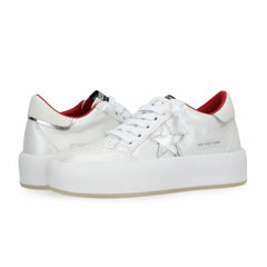 Vintage Havana Low Tops | Women REAM 10 - WHITE/SILVER/RED White/silver/red