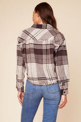 Vintage Havana Outerwear | Women Chocolate Brown Flannel Plaid Shirting Chocolate