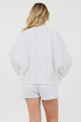 Vintage Havana Outerwear | Women Grey Icicle Essential Fleece Zip Up Bomber Grey Icicle