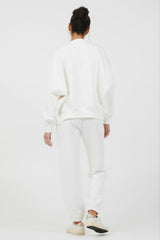 Vintage Havana Outerwear | Women White Essential Fleece Zip Up Bomber White