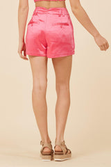 Vintage Havana Shorts | Women Hot Pink Heavy Satin Shorts Hot Pink