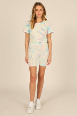 Vintage Havana Shorts | Women Tulum Lavender Tie Dye Biker Shorts Tulum Lavender