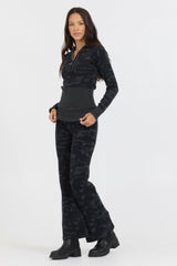 Vintage Havana Sweaters | Women Autumn Camo Slim Fit Knit Zip Up Autumn Camo