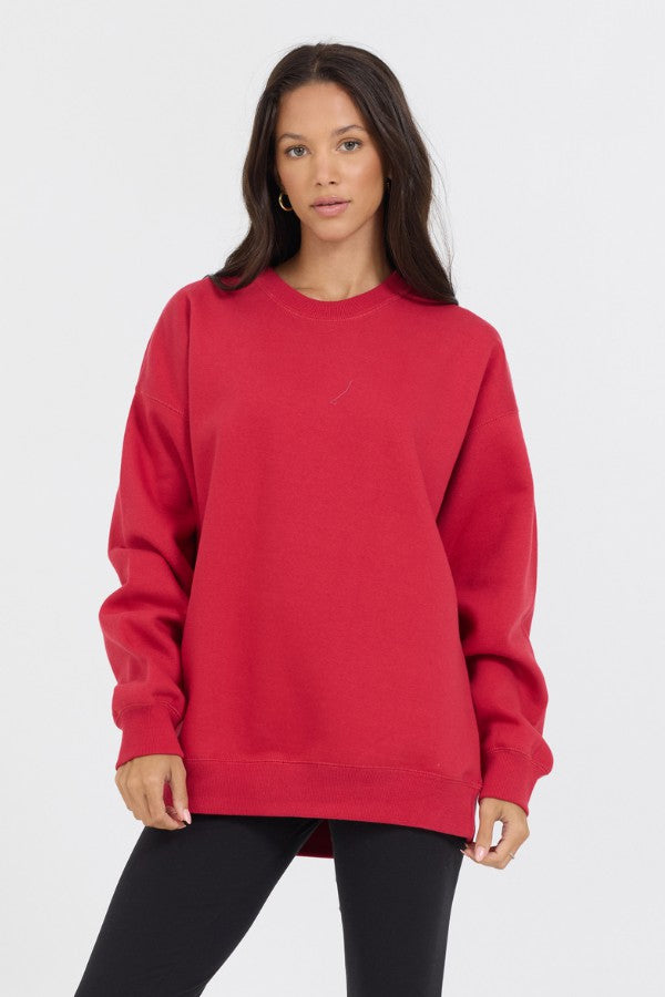 Vintage Havana Sweatshirts | Women Red Proweave Crewneck Red