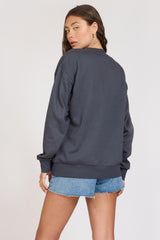 Vintage Havana Sweatshirts | Women "Surf LA" Black Surf Wash Crewneck Black