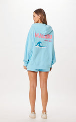 Vintage Havana Sweatshirts | Women Tropical Blue Malibu Jet Setter Surf Wash Zip Up Tropical Blue