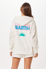 Vintage Havana Sweatshirts | Women White St. Barth Jet Setter Surf Wash Zip Up White