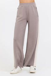 Vintage Havana Wide Leg Pants | Women Taupe/ South Beach Sand Colorblock Cloud Fleece Pant Taupe