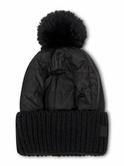 Vintage Havana Winter Hats | Women PUFFER POMPOM HAT - BLACK Black