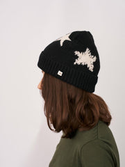 Vintage Havana Winter Hats | Women STAR POMPOM BEANIE Black