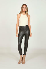 Vintage Havana All Bottoms | Women Black Faux Leather Legging Black