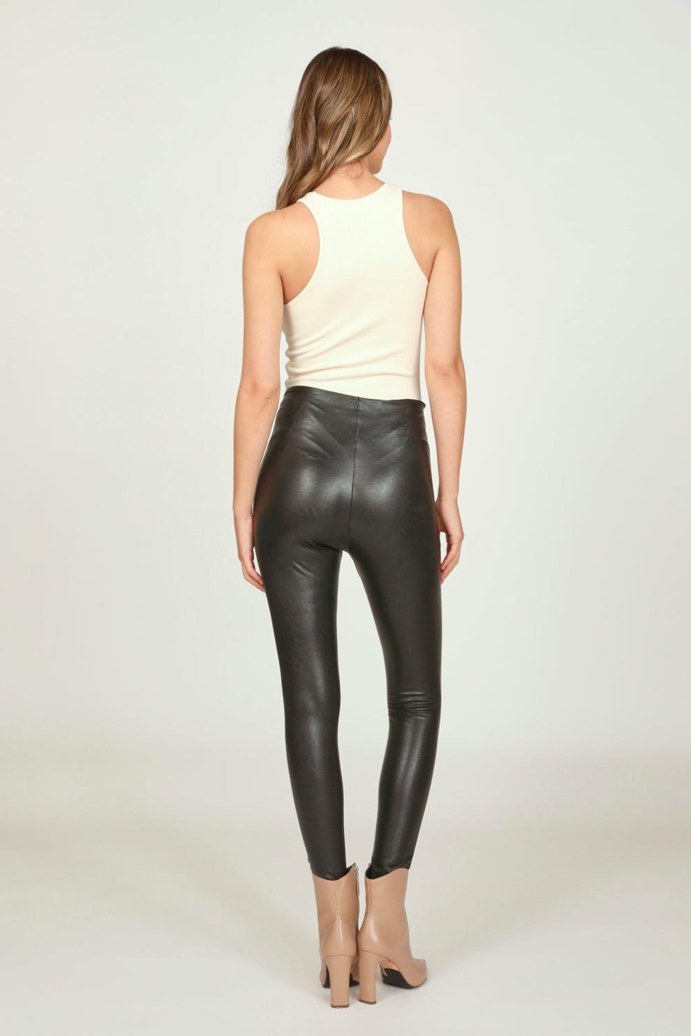 Vintage Havana All Bottoms | Women Black Faux Leather Legging Black