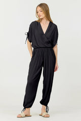 Vintage Havana All Bottoms | Women Black Rayon Crinkle Bottom Pants Black