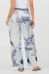 Vintage Havana All Bottoms | Women Blue &amp; Pink Scenic Print Placement Pants Blue