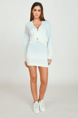 Vintage Havana All Bottoms | Women Blue With Soft White Bleach Pointelle Fitted Skirt Blue/white