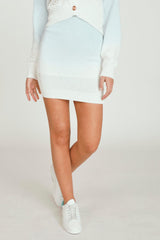 Vintage Havana All Bottoms | Women Blue With Soft White Bleach Pointelle Fitted Skirt Blue/white