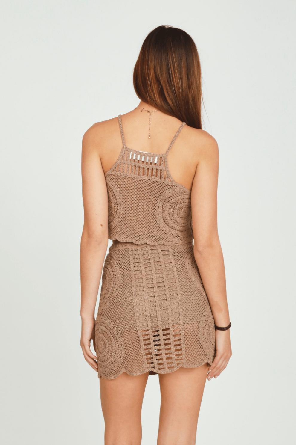 Vintage Havana All Bottoms | Women Cocoa Circle Crochet Skirt Cocoa