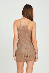 Vintage Havana All Bottoms | Women Cocoa Circle Crochet Skirt Cocoa